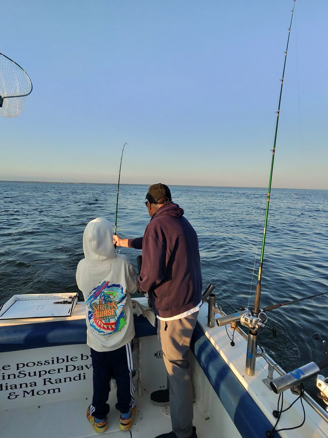 Young angler getting on Lake Erie walleye aboard Sir Walleye Charters - women and children always welcome